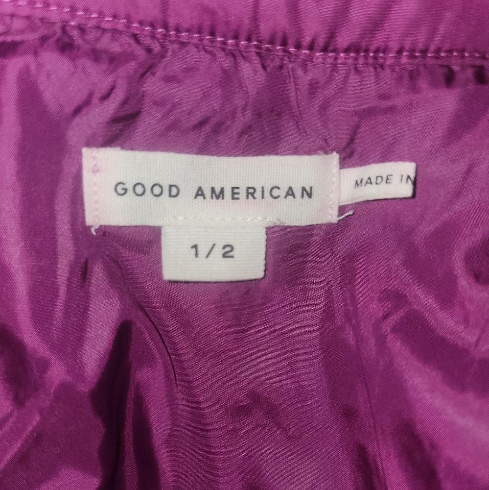 Good American Shacket Size 1/2(S/M) Pop Thistle Large Plaid - Picture 5 of 10